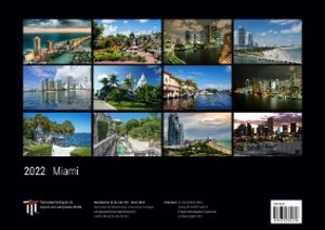Miami 2022 - Black Edition - Timokrates Kalender, Wandkalender, Bildkalender - DIN A3 (42 x 30 cm)