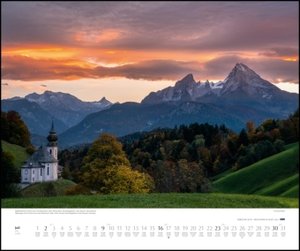 Berge im Licht 2023 – Wandkalender 60,0 x 50,0 cm – Spiralbindung