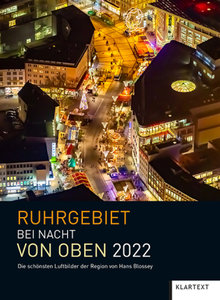 Ruhrgebiet bei Nacht von oben 2022
