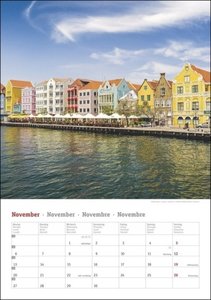 Trauminseln Kalender 2023. Praktischer Wandplaner mit traumhaften Fotos. Terminkalender mit Platz für Notizen und Inselbildern, die zum Träumen einladen.