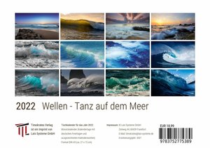 Wellen - Tanz auf dem Meer 2022 - Timokrates Kalender, Tischkalender, Bildkalender - DIN A5 (21 x 15 cm)