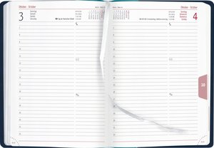Buchkalender Premium Water türkis-blau 2023 - Büro-Kalender A5 - Cheftimer - 1 Tag 1 Seite - 416 Seiten - Tucson-Einband - Alpha Edition