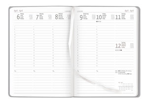 Wochenplaner XL Sydney Silver 2022 - Büro-Kalender A5 - Cheftimer 17x24 cm - 1 Woche 2 Seiten - 144 Seiten - Alpha Edition