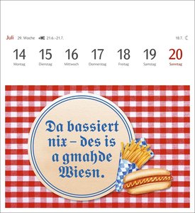 Bairische Sprüche - Do legst di nieda! Postkartenkalender 2025 - 53 deftige Sprüche auf Bairisch