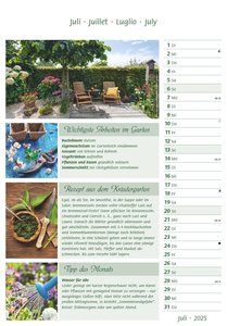 Das Gartenjahr 2025 - Bildkalender 23,7x34 cm - mit saisonalen Gartentipps und Rezepten - Ratgeber - Wandkalender - Küchenkalender - Alpha Edition