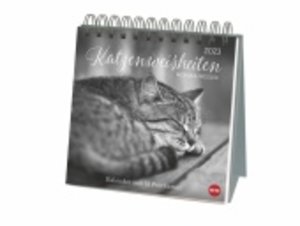 Wegler Katzen Weisheiten Premium-Postkartenkalender 2023. 53 Postkarten mit zauberhaften Katzenfotos und Zitaten in einem kleinen Kalender für Katzenfans.