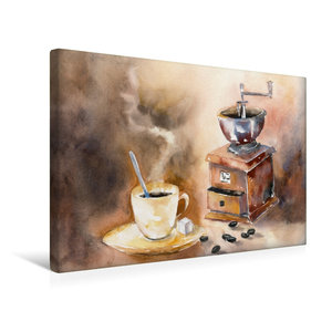 Premium Textil-Leinwand 45 cm x 30 cm quer Kaffeeduft