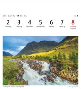 Schottland Sehnsuchtskalender 2025 - Wochenkalender mit 53 Postkarten