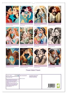 Frauen lieben Frauen (hochwertiger Premium Wandkalender 2025 DIN A2 hoch), Kunstdruck in Hochglanz