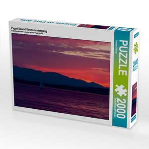 CALVENDO Puzzle Puget Sound Sonnenuntergang 2000 Teile Puzzle quer