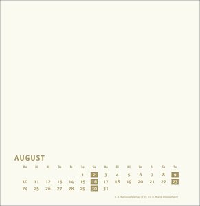 Premium-Bastelkalender gold groß 2026