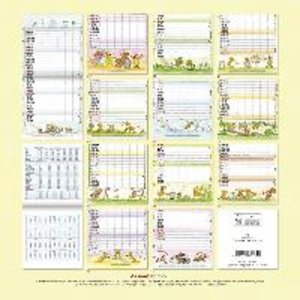 Familienplaner Cartoon 2023 - Broschürenkalender 30x30 cm (30x60 geöffnet) - Kalender mit Platz für Notizen - 6 Spalten - Bildkalender - Wandkalender