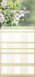 Bunte Vogelwelt Familienplaner 2026