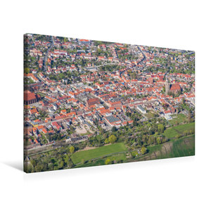 Premium Textil-Leinwand 75 cm x 50 cm quer Stadtzentrum Jüterbog (Luftbild)