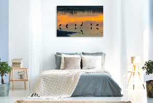 Premium Textil-Leinwand 120 cm x 80 cm quer Florida Sunset