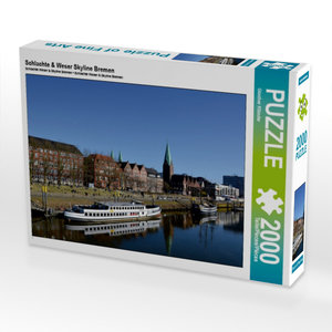 CALVENDO Puzzle Schlachte & Weser Skyline Bremen 2000 Teile Puzzle quer