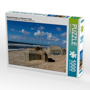 CALVENDO Puzzle Deutsche Bunker am Strand in Kryle 1000 Teile Puzzle quer