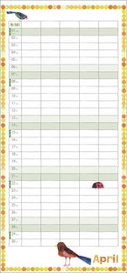 Die kleine Raupe Nimmersatt Familienplaner 2024. Familienkalender mit 5 Spalten. Liebevoll illustrierter Wandkalender mit Schulferien und Stundenplänen.