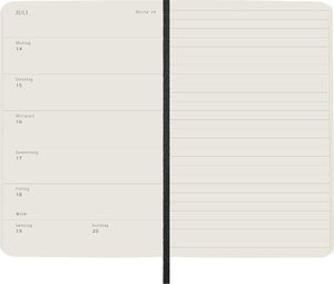 Moleskine 12 Monate Wochen Notizkalender Deutsch 2025, Pocket/A6