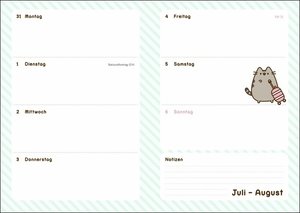 Pusheen 17-Monats-Kalenderbuch A5 2022/2023. Praktischer Schüler-Kalender mit flexiblen Einband und Lesebändchen. Kinder-Buchkalender mit niedlichen Katzen-Cartoons