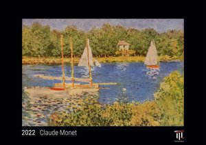 Claude Monet 2022 - Black Edition - Timokrates Kalender, Wandkalender, Bildkalender - DIN A3 (42 x 30 cm)