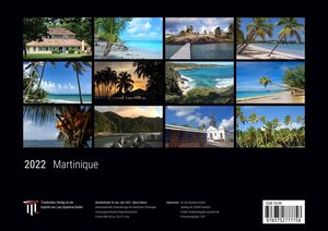 Martinique 2022 - Black Edition - Timokrates Kalender, Wandkalender, Bildkalender - DIN A4 (ca. 30 x 21 cm)