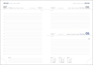 Tages-Cheftimer A5, schwarz Kalender 2022