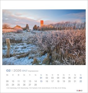 Sylt Impressionen Postkartenkalender 2026