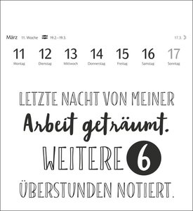 Typo-Sprüche-Kalender Postkartenkalender 2024. Wochenkalender mit originellen Sprüchen in Schwarz-weiß. Postkarten-Tischkalender mit 53 perforierten Karten zum Sammeln und Verschicken