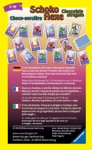Ravensburger 23082 - Schoko Hexe , Mitbringspiel für 2-6 Spieler, Kartenspiel ab 6 Jahren, kompaktes Format, Reisespiel