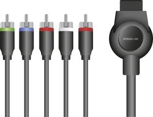 MAX-3 Component HD Cable, HD-Kabel für PS3, schwarz