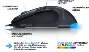ROCCAT Savu Mid-Size Hybrid Gaming Mouse