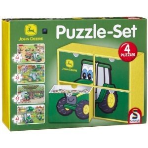Schmidt 56505 - John Deere: Puzzle-Set, 2 x 26, 2 x 48 Teile