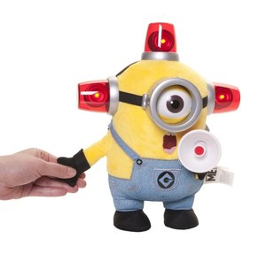 Minions - Bee-Do Fireman, Plüschfigur mit Sound, ca. 25 cm