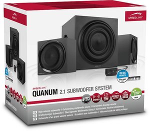 QUANUM 2.1 Subwoofer System, Lautsprecher-System, schwarz