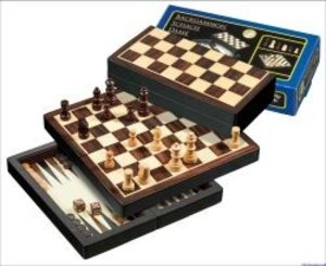 Philos 2507 - Reise-Schach-Backgammon-Dame-Set