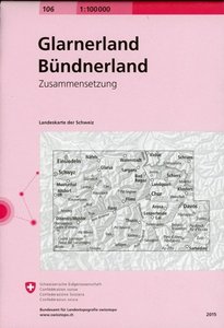 Swisstopo 1 : 100 000 Glarnerland / Bündnerland