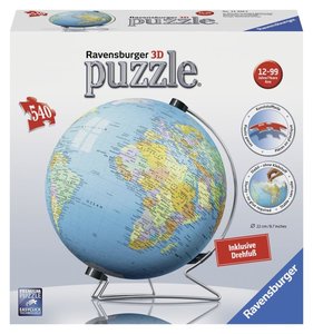 Ravensburger 12426 - Erde inklusiv Drehfuß (in deutscher Sprache), 540 Teile puzzleball®