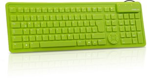 RUGG Flexible Silikon Keyboard, Tastatur (geräuscharme Tasten, aufrollbar, spritzwassergeschützt, USB), grün