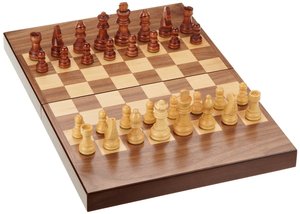 Philos 2508 - Schach-Backgammon-Dame-Set, Feld 32 mm, Königshöhe 65 mm, Magnetverschluss