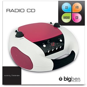 Tragbares CD-Radio CD52 weiss/rosa