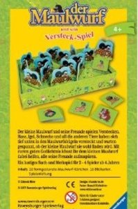 Ravensburger 23244 - Der Maulwurf und sein Versteck-Spiel, Mitbringspiel für 2-4 Spieler, Kinderspiel ab 4 Jahren, kompaktes Format, Reisespiel