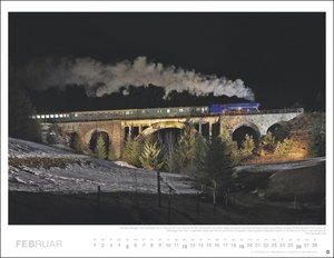 Eisenbahn Romantik Posterkalender 2023. Besonderer Wandkalender mit 12 traumhaften Fotos von seltenen Zügen und romantischen Landschaften. Foto-Kalender 2023. 44x34 cm.