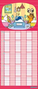 Die Maus 2025 – DUMONT Mega-Familienkalender mit 6 Spalten – Familienplaner mit 2 Stundenplänen und Ferientabelle – Hochformat 30,0 x 70,0 cm