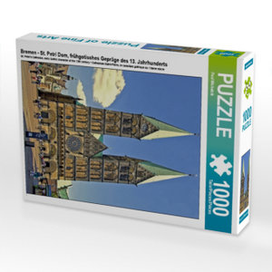 CALVENDO Puzzle Bremen - St. Petri Dom, frühgotisches Gepräge des 13. Jahrhunderts 1000 Teile Puzzle hoch
