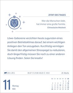 Löwe Sternzeichenkalender 2026
