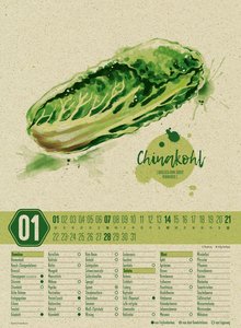 Saisonkalender - Obst & Gemüse - Graspapier-Kalender 2024