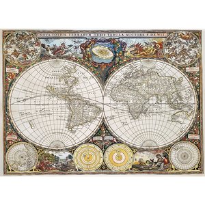 Land- und Wasserkarte der ganzen Erde von 1630 (Holzpuzzle)