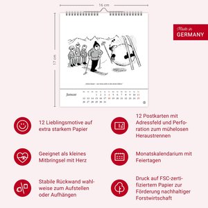 Loriot Postkartenkalender 2026