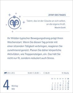 Widder Sternzeichenkalender 2026